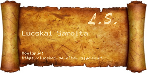 Lucskai Sarolta névjegykártya